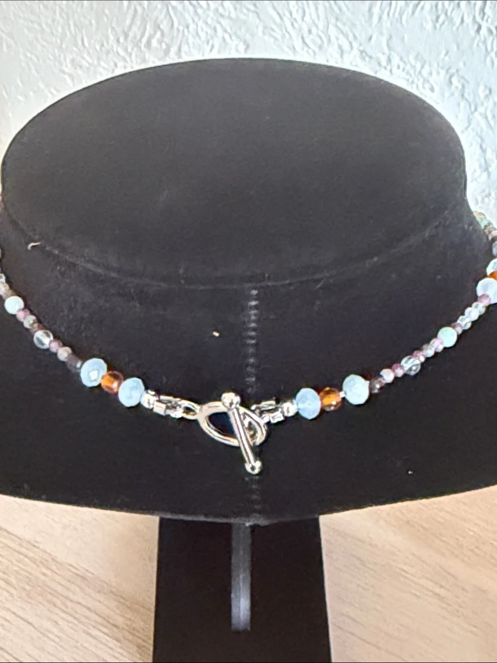 Natural stone pendant necklace 16 inches